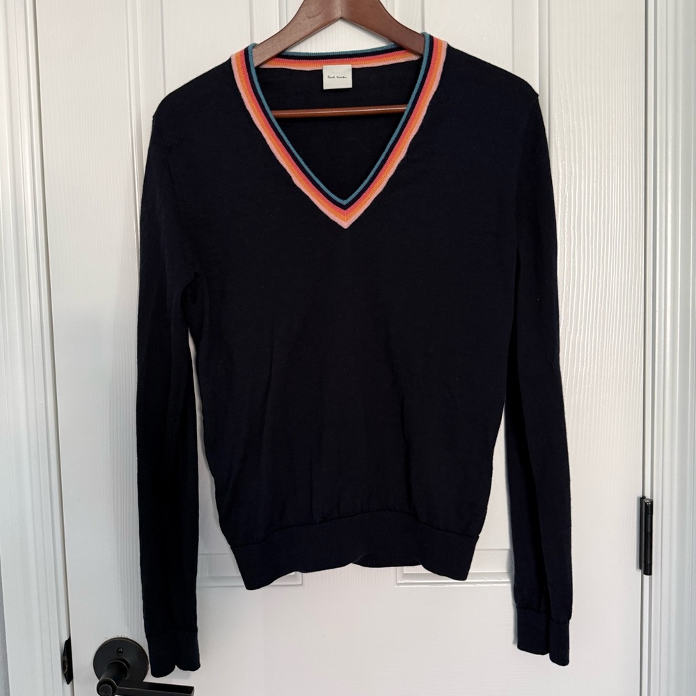 Paul Smith Merino Wool Navy Sweater
